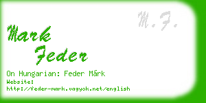mark feder business card